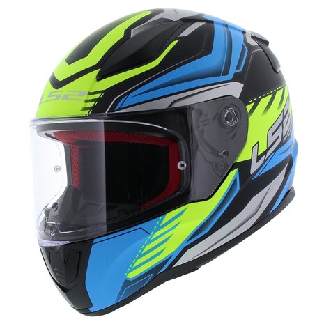 LS2 FF353 Rapid Gale Matt Black Blue Yellow - Size XXL - Helmet motorcycle scooter karting