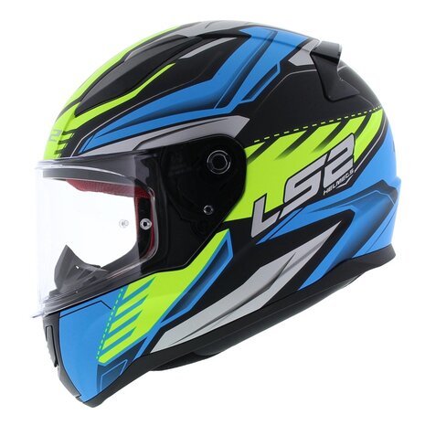 LS2 FF353 Rapid Gale Matt Black Blue Yellow - Size XXL - Helmet motorcycle scooter karting