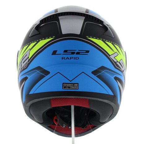 LS2 FF353 Rapid Gale Matt Black Blue Yellow - Size XXL - Helmet motorcycle scooter karting