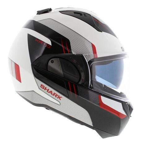 Shark EVO ES Kryd White Black Red - Size XS - Modular Flip Back motorcycle helmet