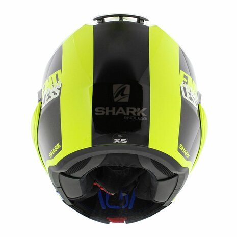 Shark Evo ES Motorcycle Flip Up Helmet Endless gloss yellow black YKS - XS
