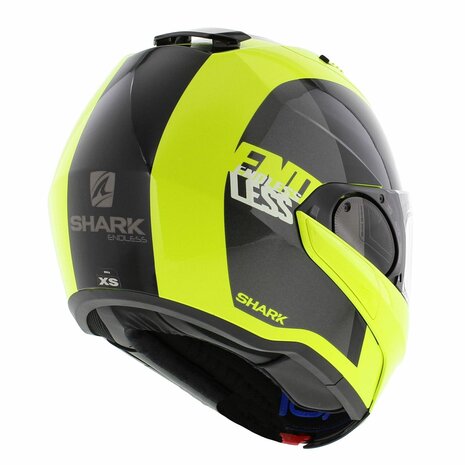 Shark Evo ES Motorcycle Flip Up Helmet Endless gloss yellow black YKS - XS