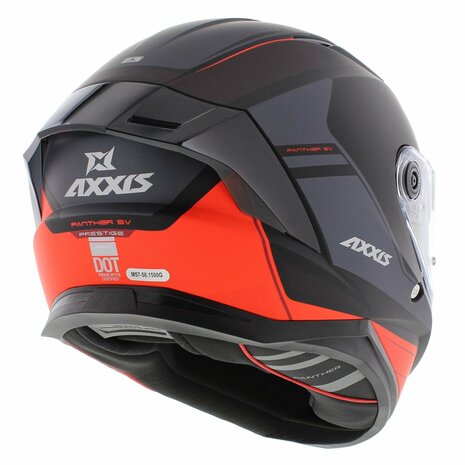 Axxis Panther SV full face motorcycle helmet Prestige B5 matt black fluor red