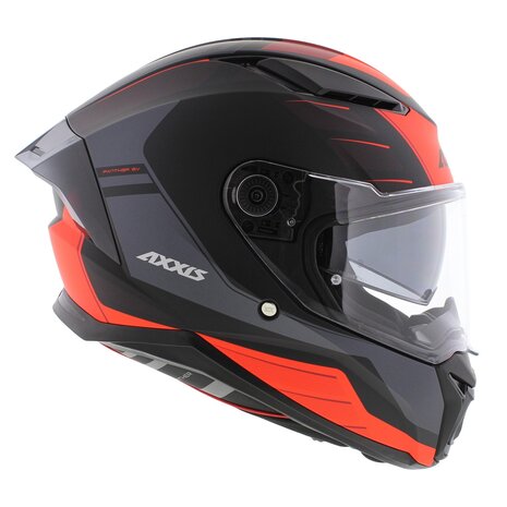 Axxis Panther SV full face motorcycle helmet Prestige B5 matt black fluor red