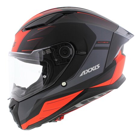 Axxis Panther SV full face motorcycle helmet Prestige B5 matt black fluor red