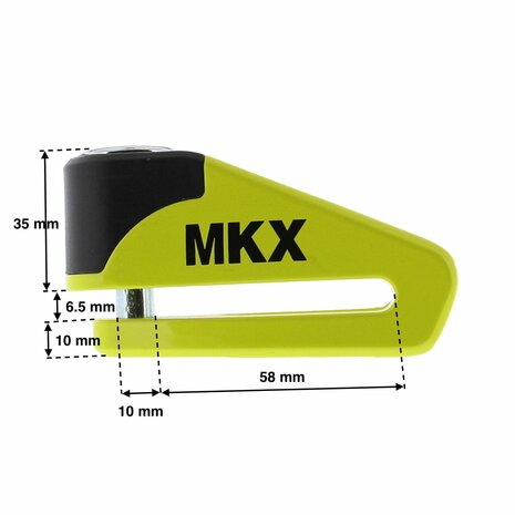 MKX-Lock Disclock yellow 10 mm