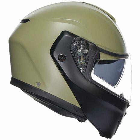 AGV Streetmodular Mono Pastello matt green black motorcycle helmet