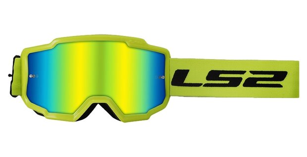 LS2 Charger goggle h-v yellow with iridium visor