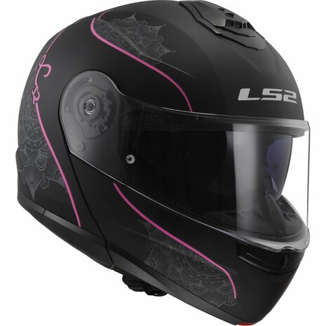 LS2 FF908 Strobe II helmet Lux matt black pink