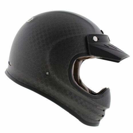 Just1 J-Storm carbon black matt - Size M - Motorcycle helmet - Offroad Vintage Classic