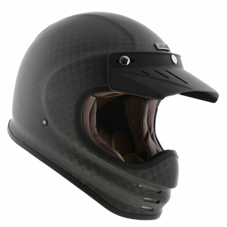 Just1 J-Storm carbon black matt - Size M - Motorcycle helmet - Offroad Vintage Classic