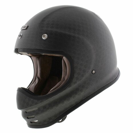 Just1 J-Storm carbon black matt - Size M - Motorcycle helmet - Offroad Vintage Classic