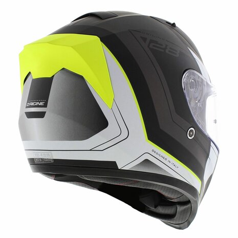 Origine Strada full face helmet - Advanced matt black white yellow - Size M