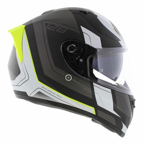 Origine Strada full face helmet - Advanced matt black white yellow - Size M