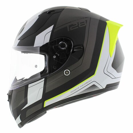 Origine Strada full face helmet - Advanced matt black white yellow - Size M