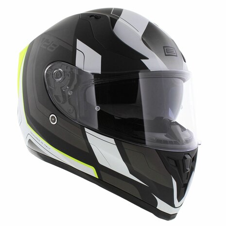 Origine Strada full face helmet - Advanced matt black white yellow - Size M