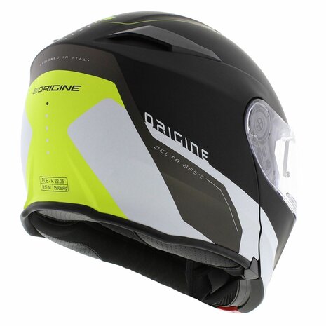 Origine Delta Basic helmet Division yellow black matt - Modular flip up motorcycle helmet