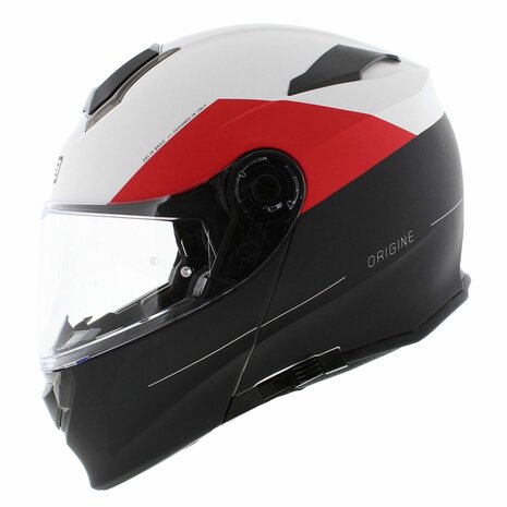 Origine Delta Basic helmet Virgin red black white matt - Modular flip up motorcycle helmet