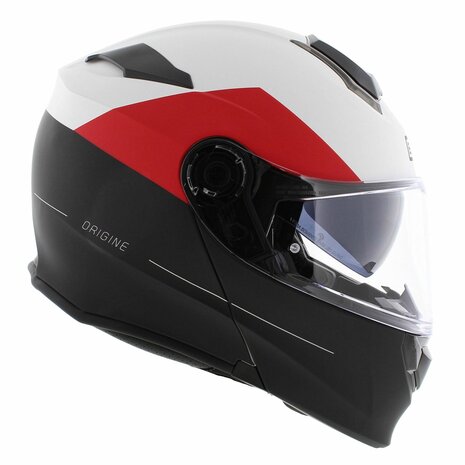 Origine Delta Basic helmet Virgin red black white matt - Modular flip up motorcycle helmet