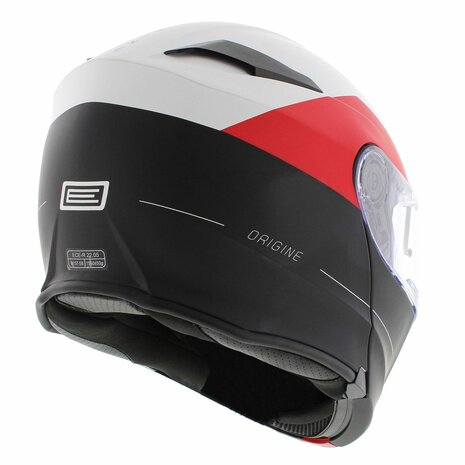 Origine Delta Basic helmet Virgin red black white matt - Modular flip up motorcycle helmet