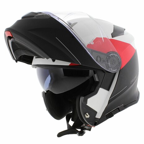 Origine Delta Basic helmet Virgin red black white matt - Modular flip up motorcycle helmet