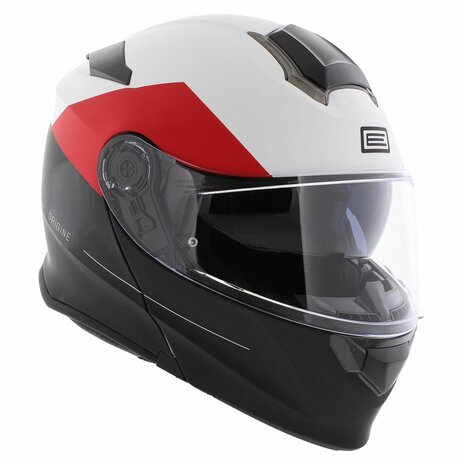 Origine Delta Basic helmet Virgin red black white matt - Modular flip up motorcycle helmet