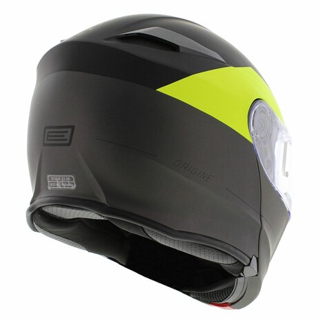 Origine Delta Basic helmet Virgin yellow black titanium matt - Modular flip up motorcycle helmet