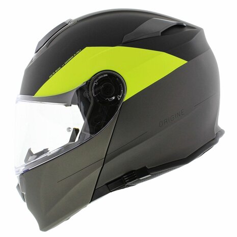 Origine Delta Basic helmet Virgin yellow black titanium matt - Modular flip up motorcycle helmet