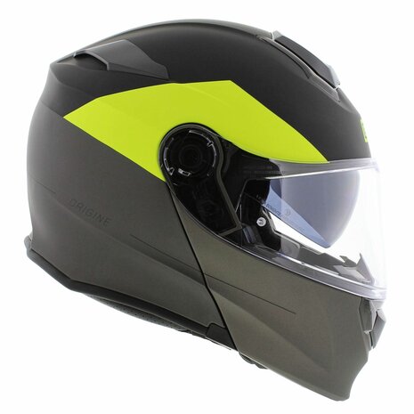 Origine Delta Basic helmet Virgin yellow black titanium matt - Modular flip up motorcycle helmet