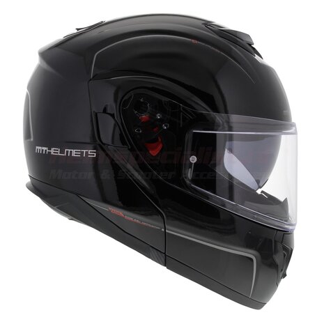 MT Atom SV solid gloss black - Size S - Modular Flip Up Motorcycle helmet