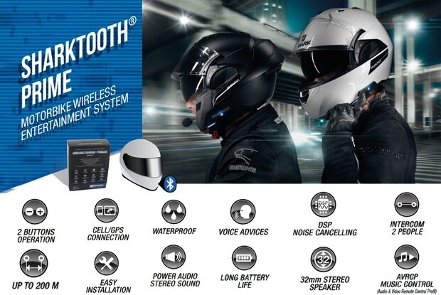 Shark Sharktooth Prime Black Helmetdiscounter