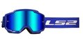 LS2 Charger goggle blue with iridium visor